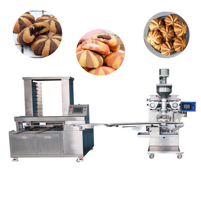 Equipamento da linha de produção de biscoitos de enchimento de chocolate com controlo PLC