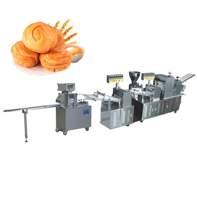 Linha de produção automática de pão triturado de pastelaria com máquina de corte