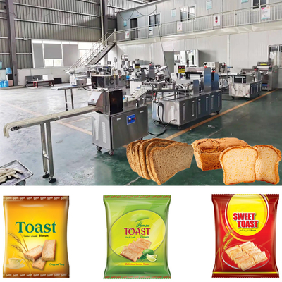 Linha de produção de pães torrados Rusk Biscuit Zwieback Máquina de formação de cordas de torradas secas